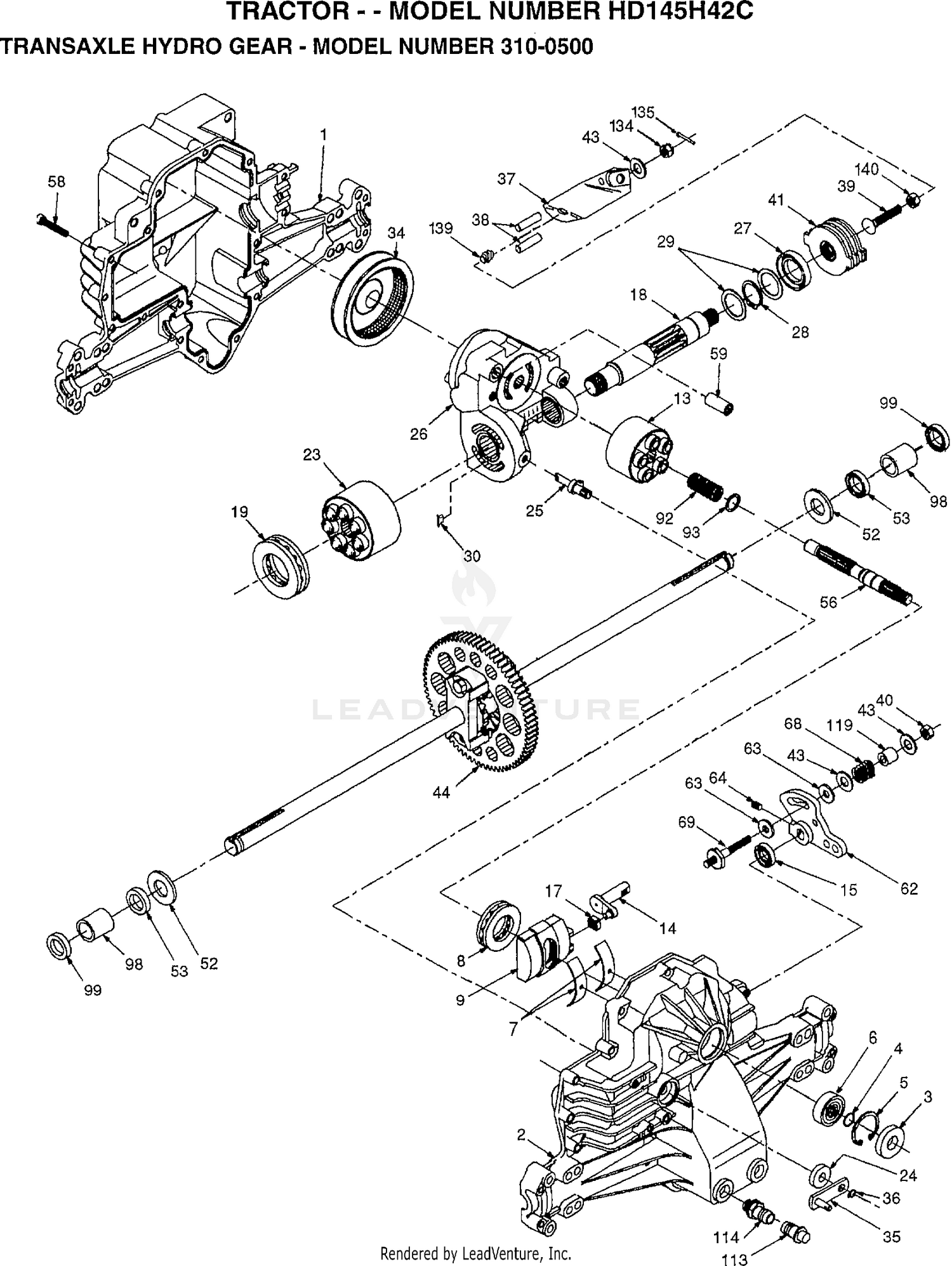 TRANSAXLE HYDRO GEAR