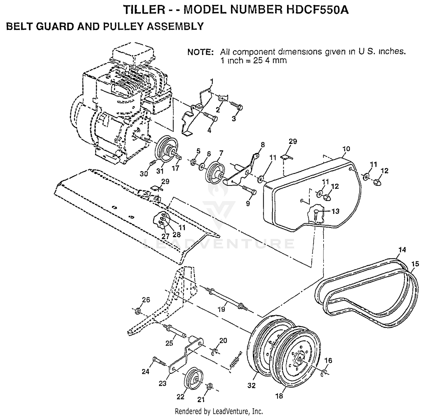 BELT GUARD AND PULLEY