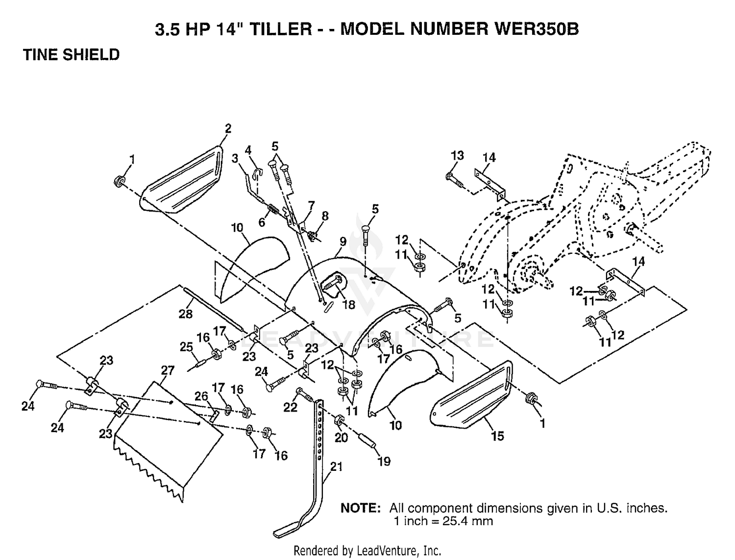 TINE SHIELD/3.5 HP 14"