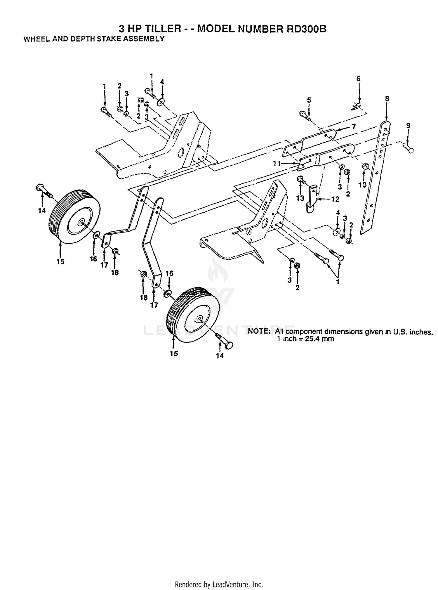 WHEEL, DEPTH STAKE ASSY