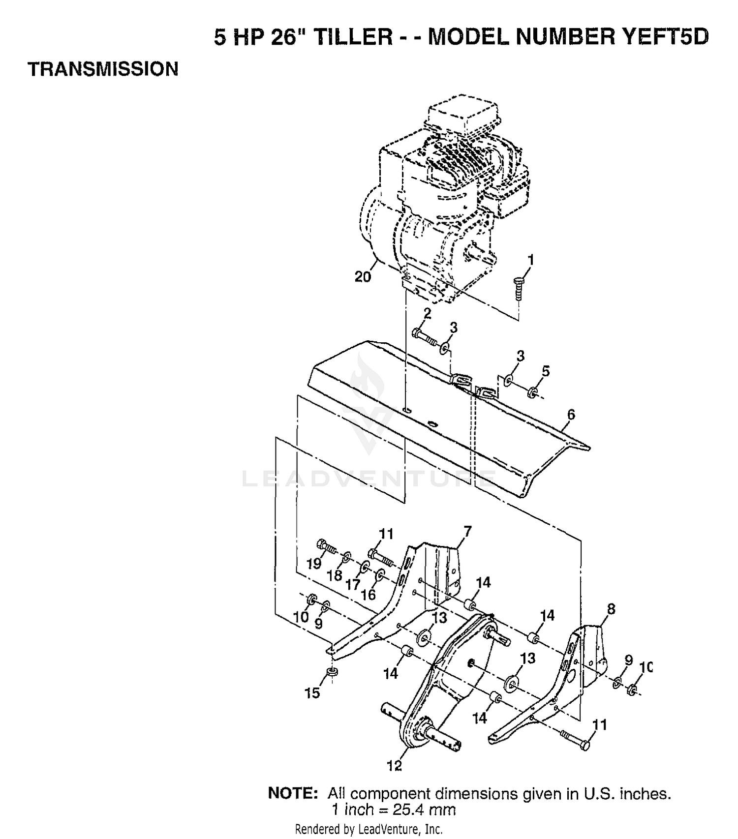 TRANSMISSION/5 HP 26"