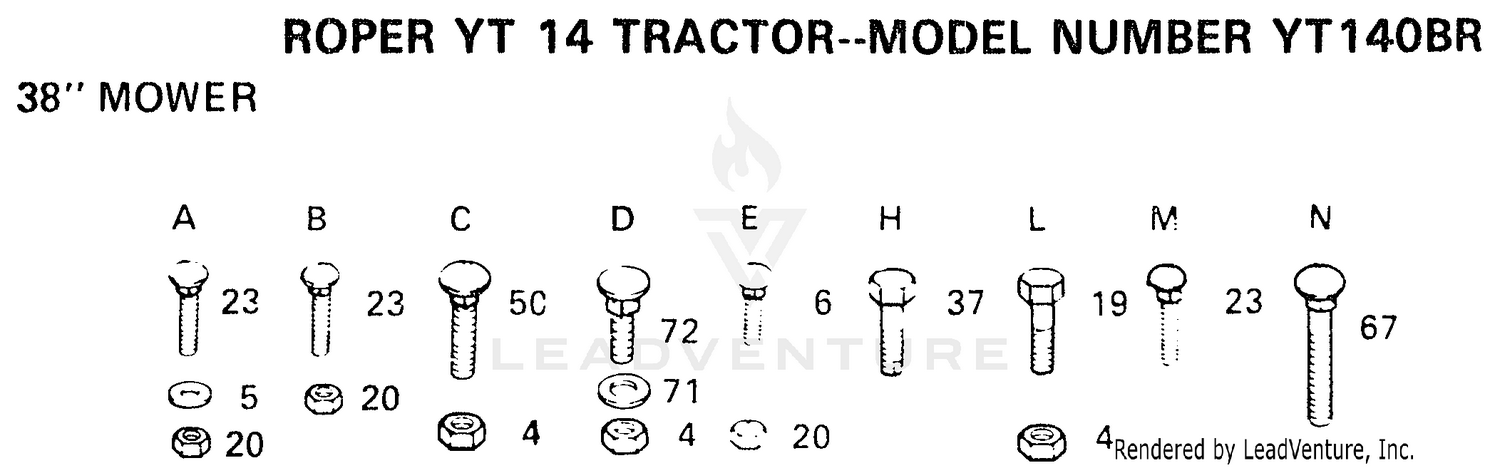 HARDWARE (38" MOWER)