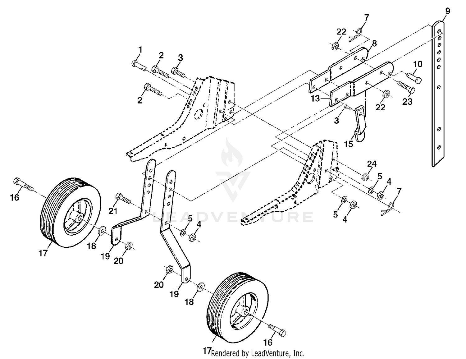 Wheel And Depth Stake Assembly