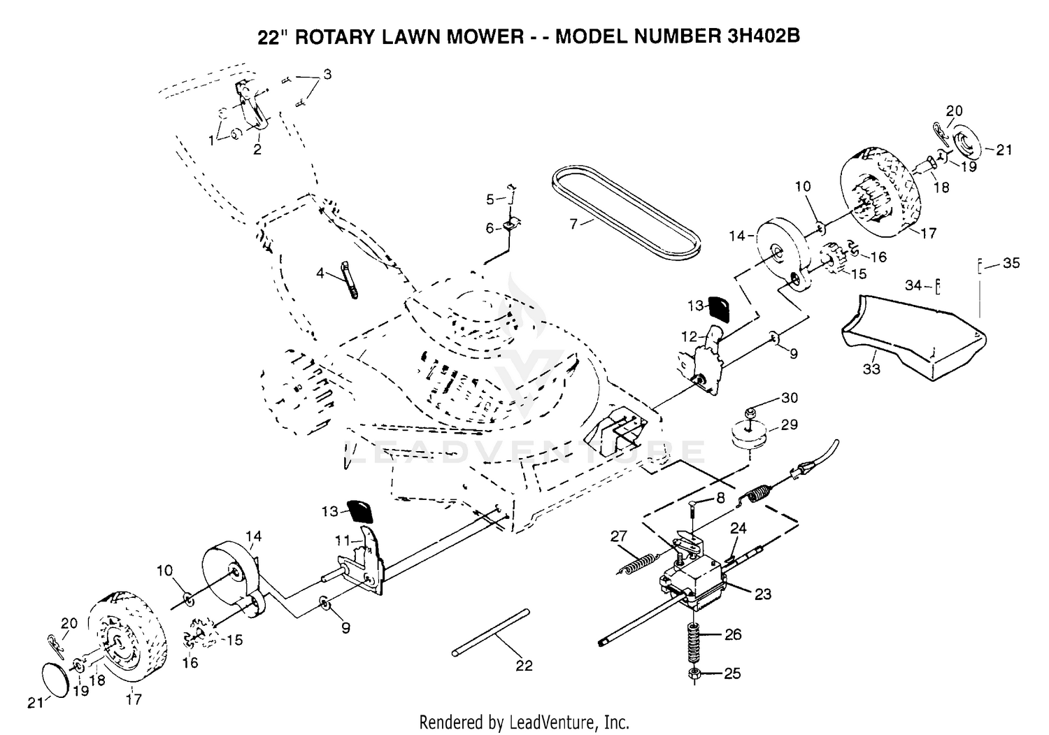 22" ROTARY LAWN MOWER