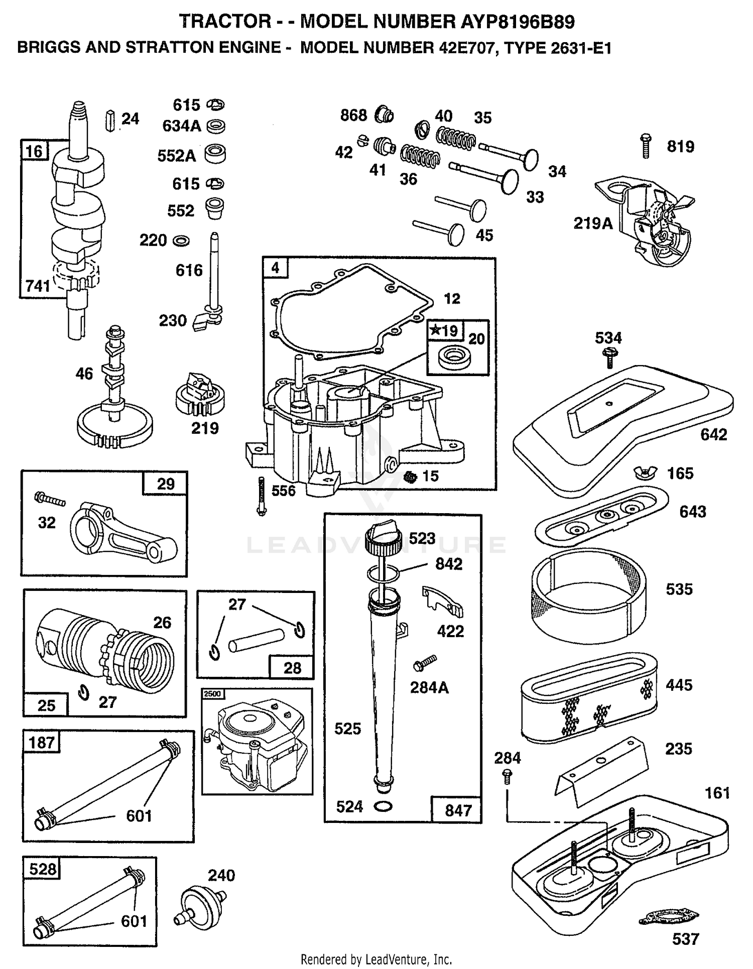 ENGINE BRIGGS AND STRATTON