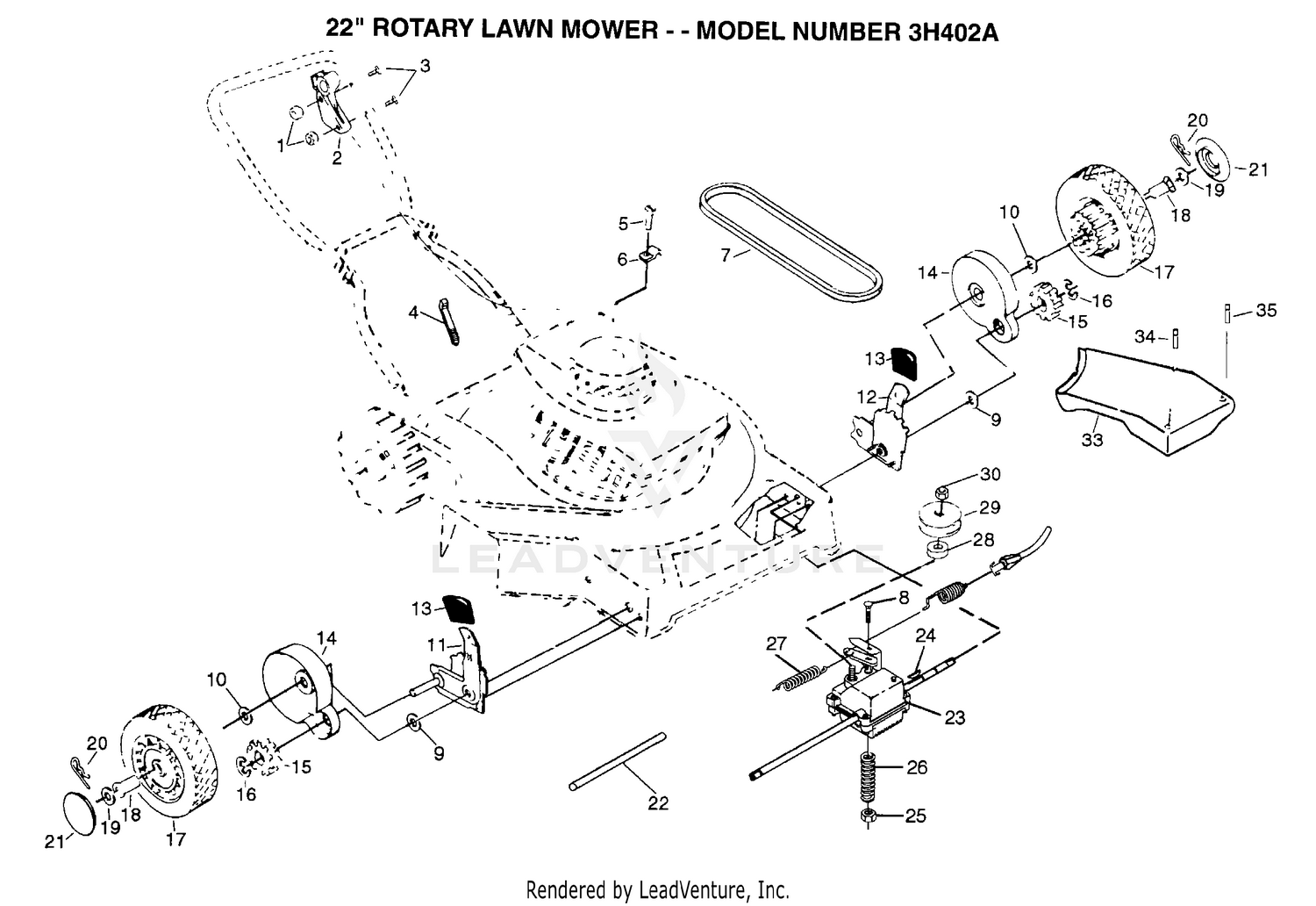 22" ROTARY LAWN MOWER