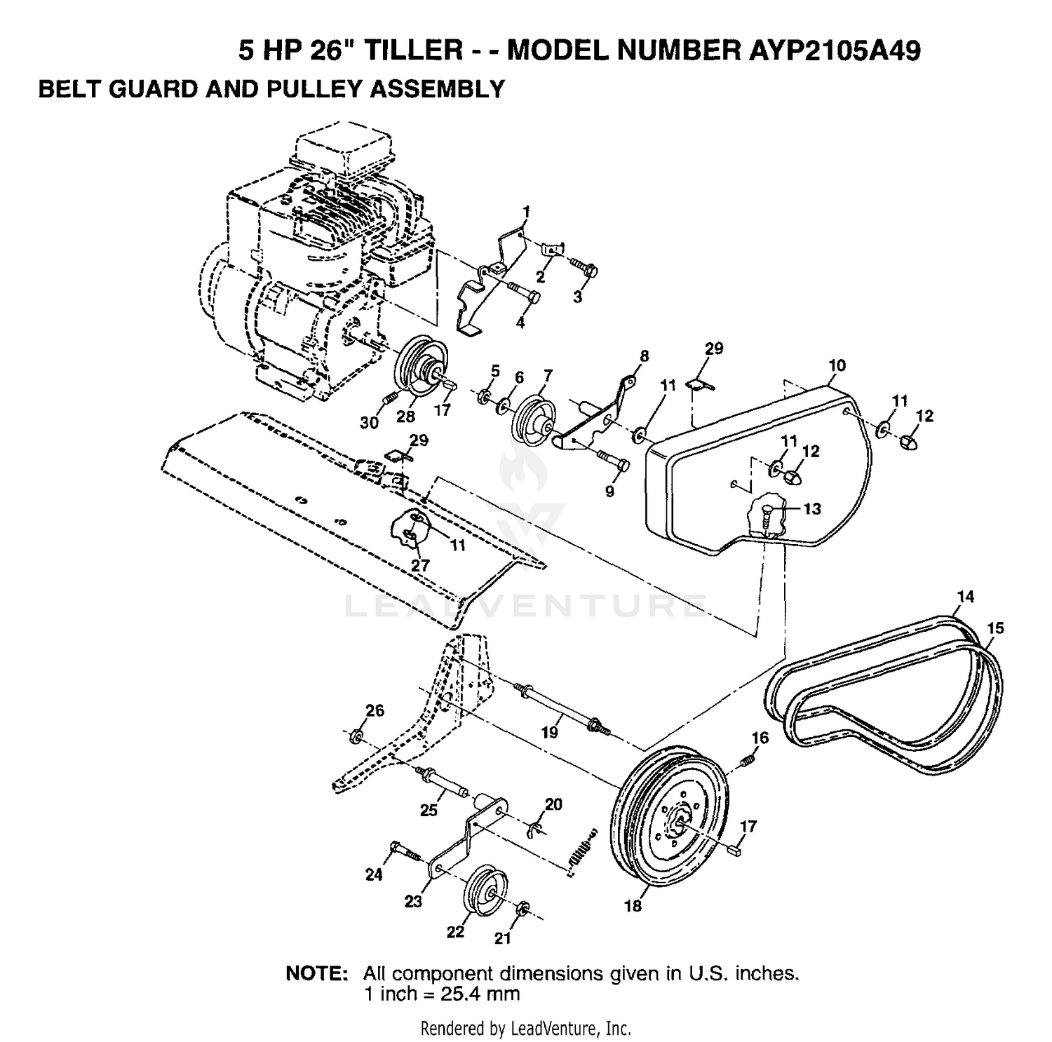 BELT GUARD, PULLEY ASSY