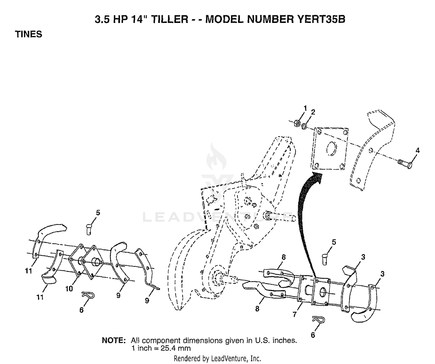 TINES/3.5 HP 14"