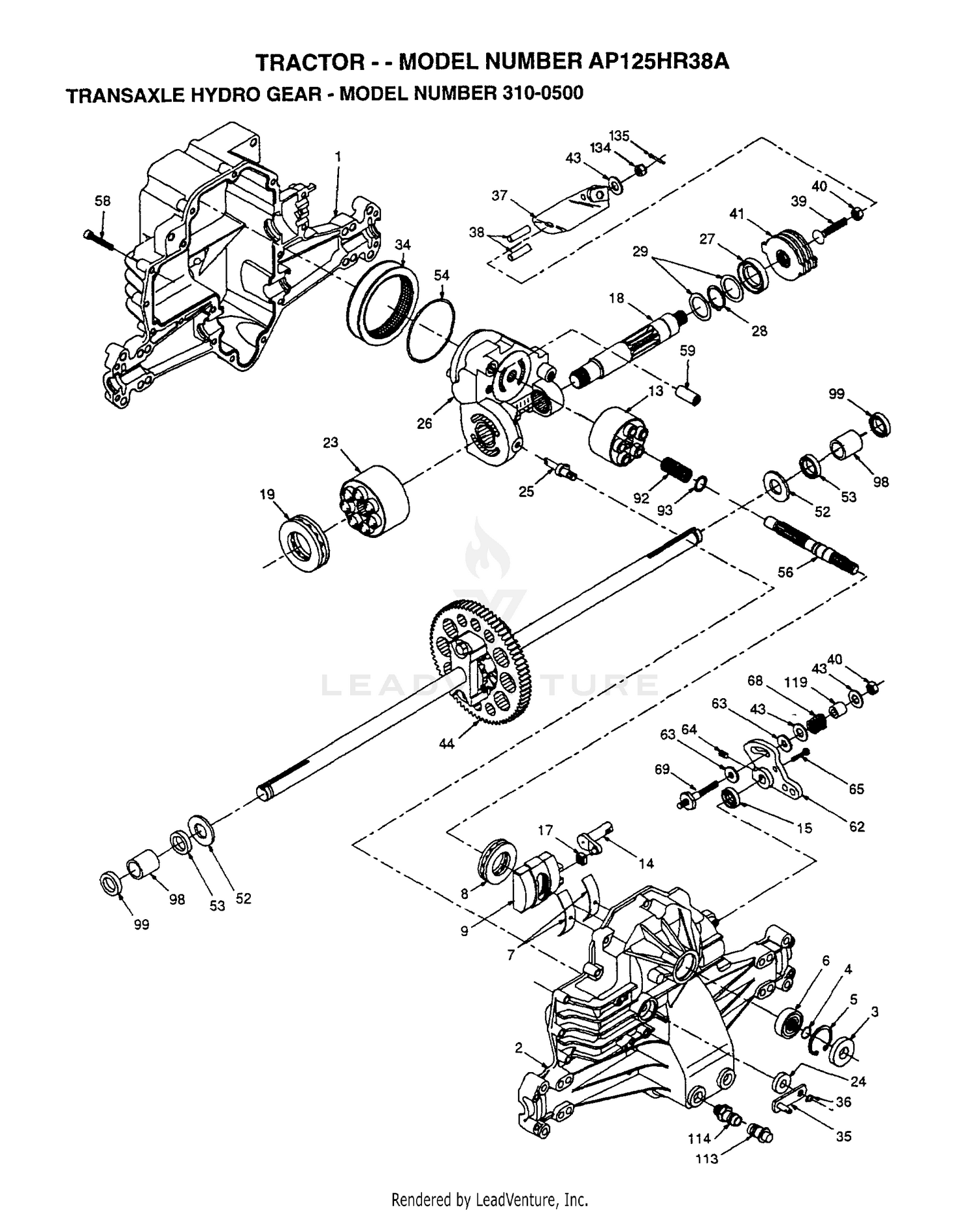 TRANSAXLE HYDRO GEAR