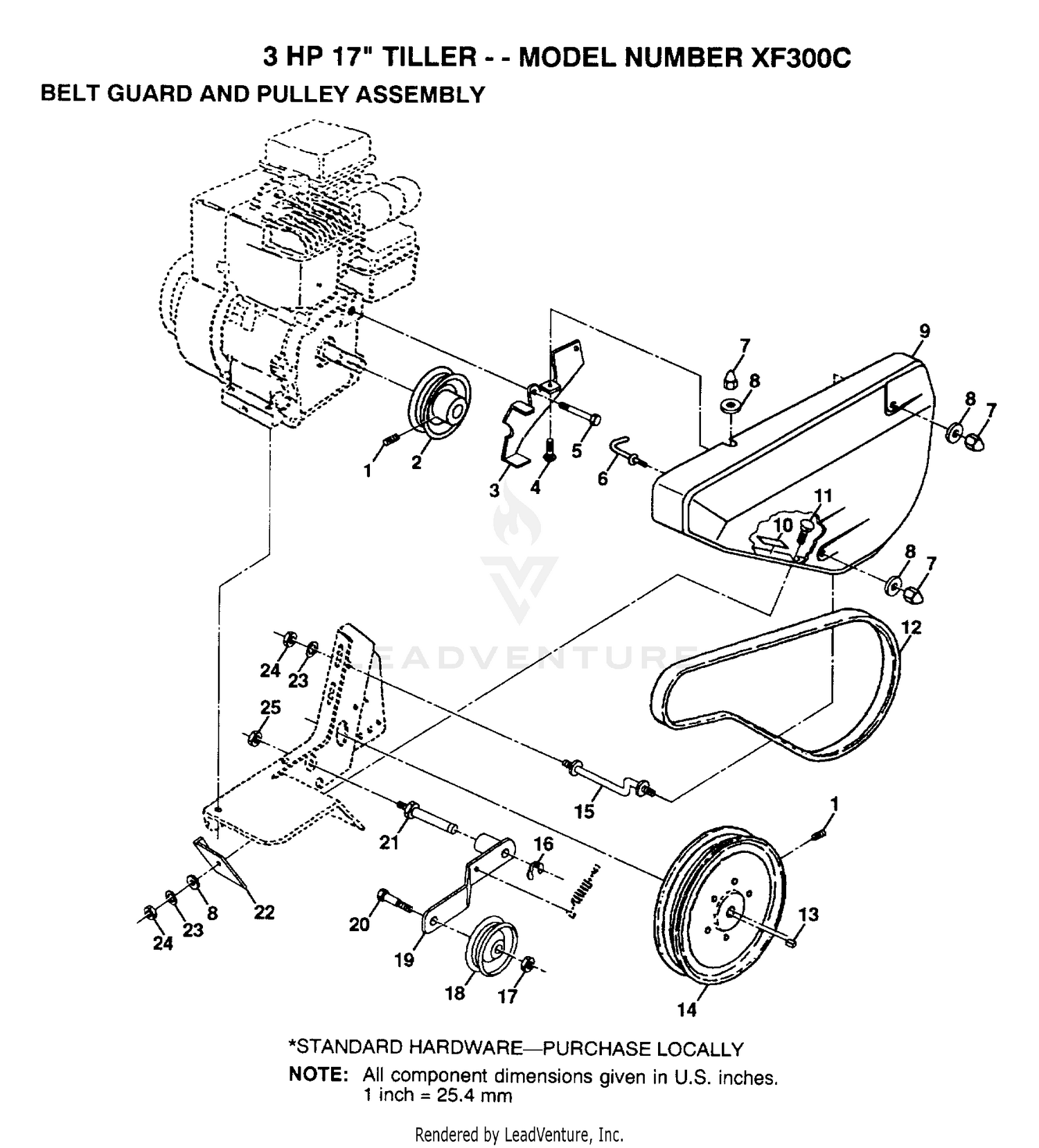 BELT GUARD AND PULLEY