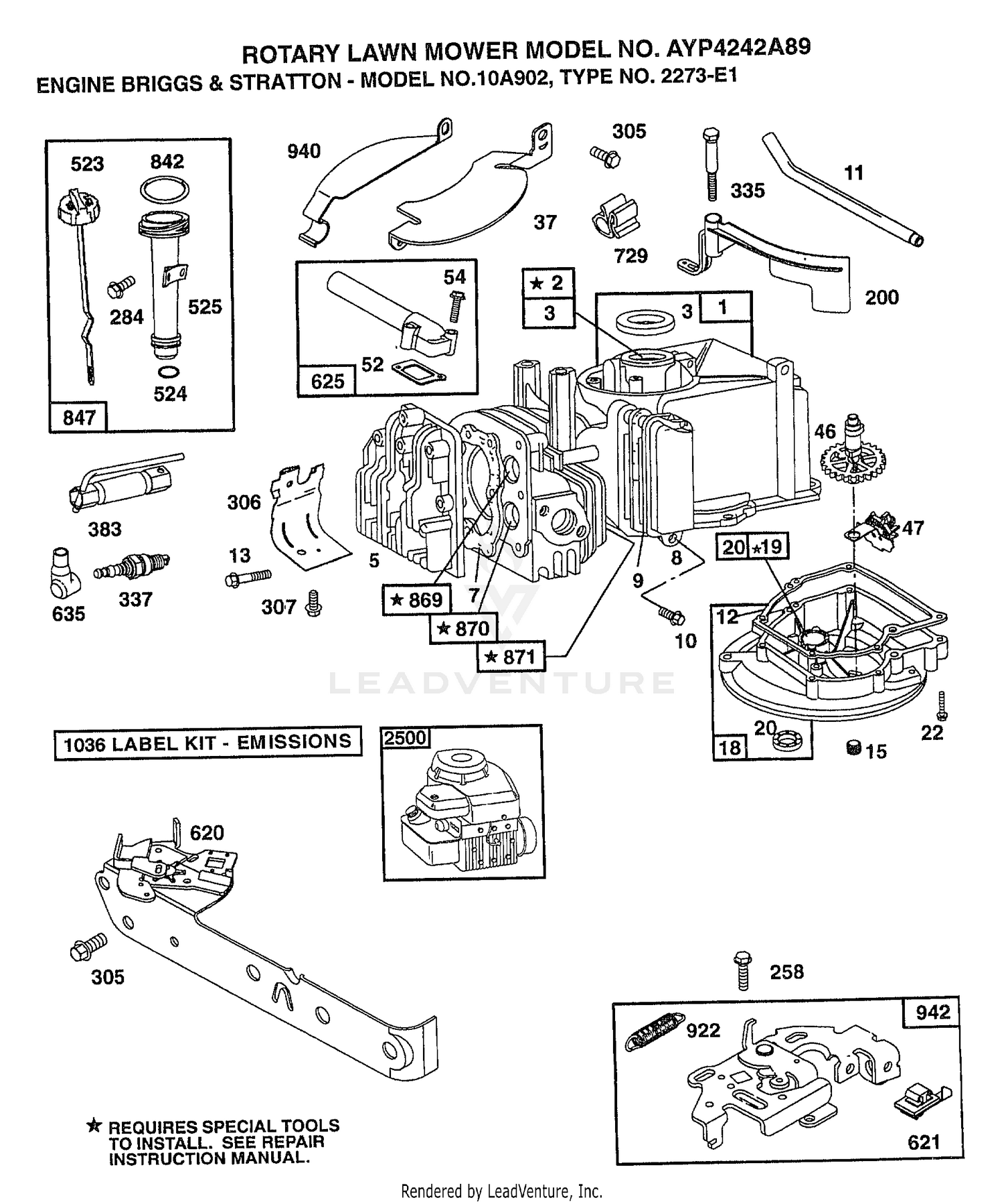 ENGINE BRIGGS AND STRATTON
