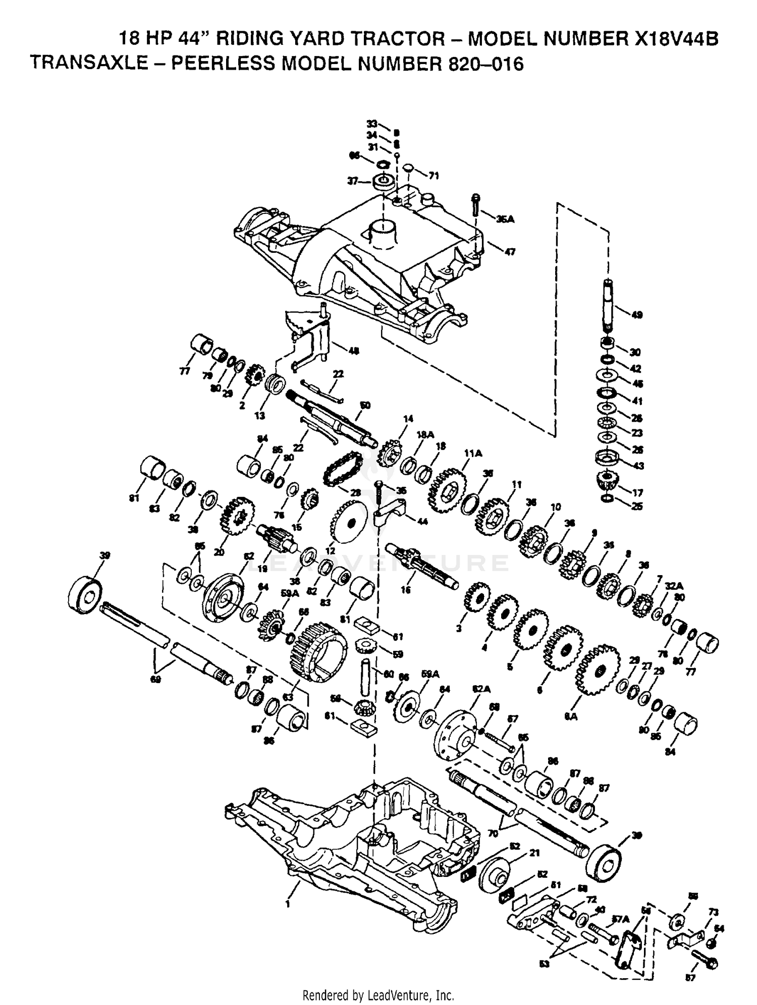 TRANSAXLE - PEERLESS 820-016