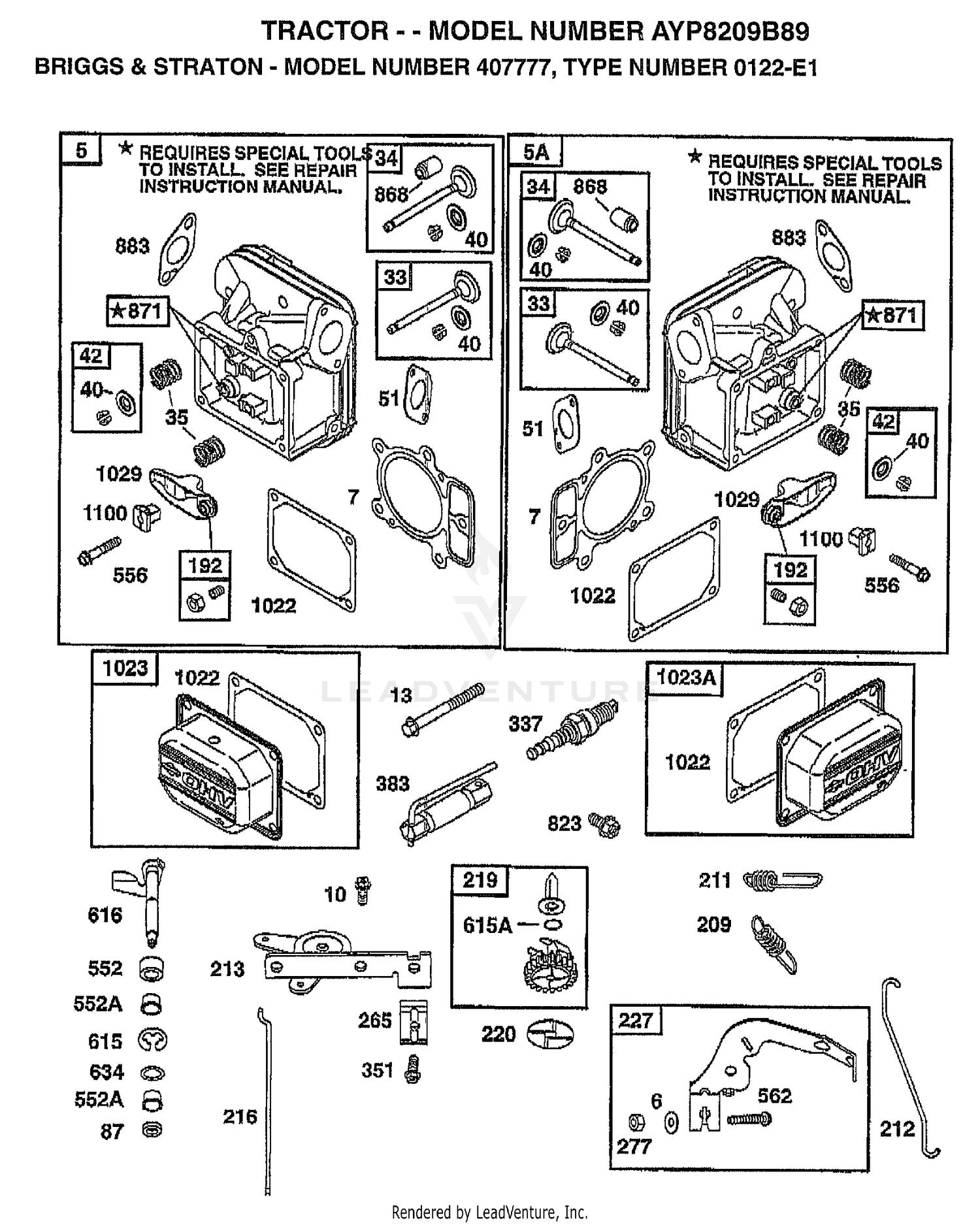 ENGINE BRIGGS AND STRATTON