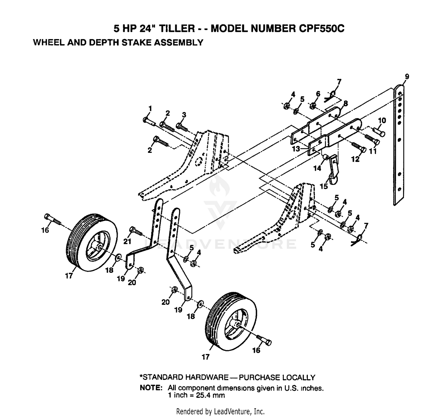 WHEEL, DEPTH STAKE ASSY
