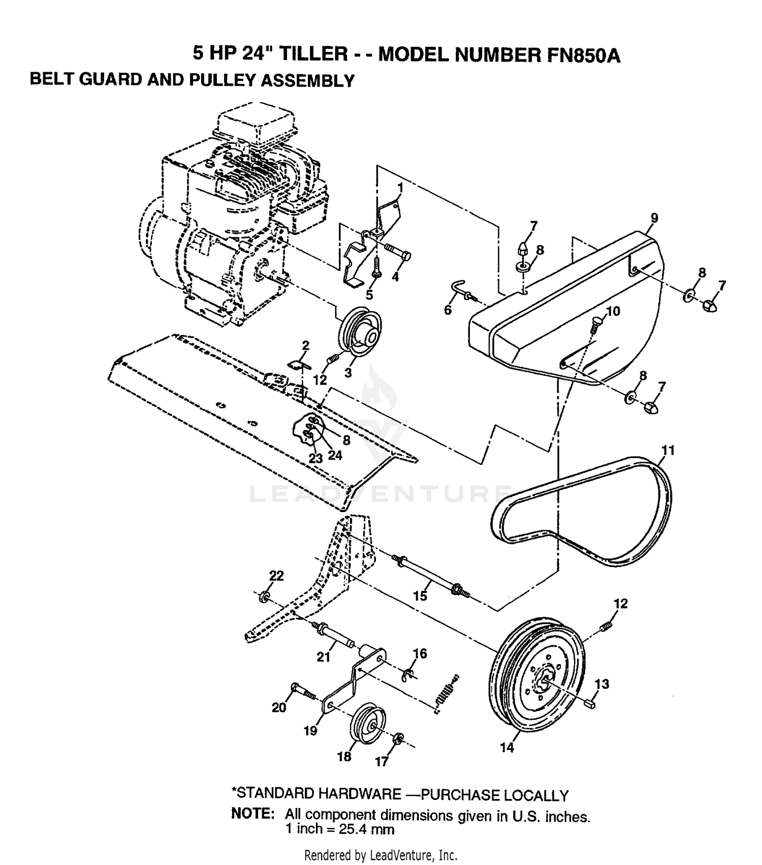 BELT GUARD, PULLEY ASSY