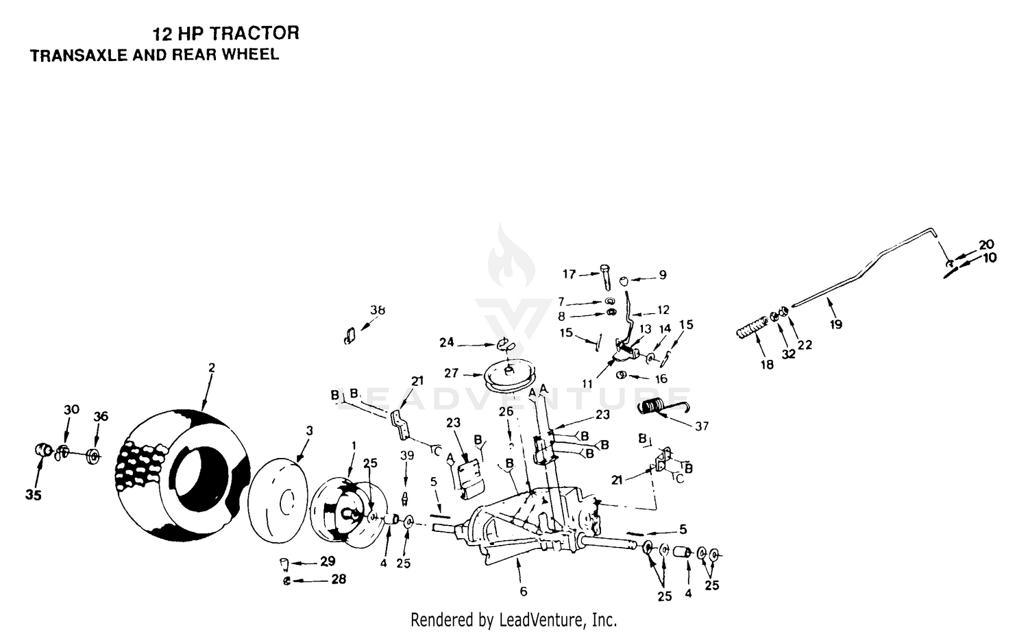 TRANSAXLE AND REAR WHEEL