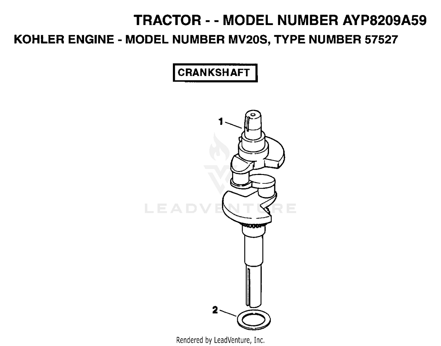 KOHLER ENGINE - CRANKSHAFT