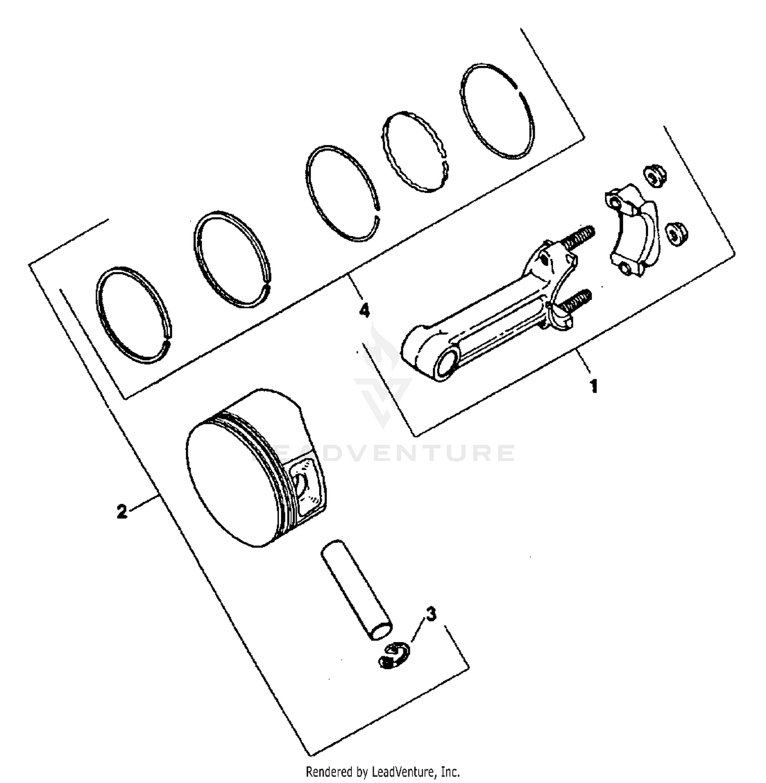 PISTON AND ROD