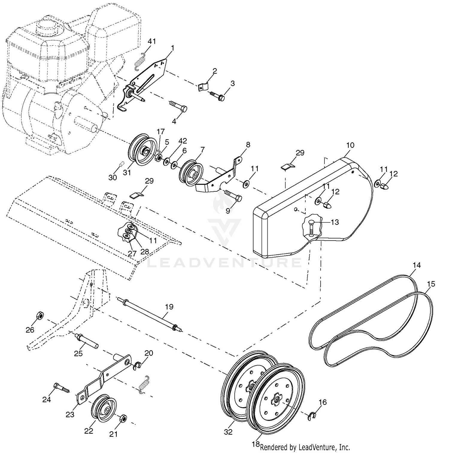 Belt Guard And Pulley Assembly