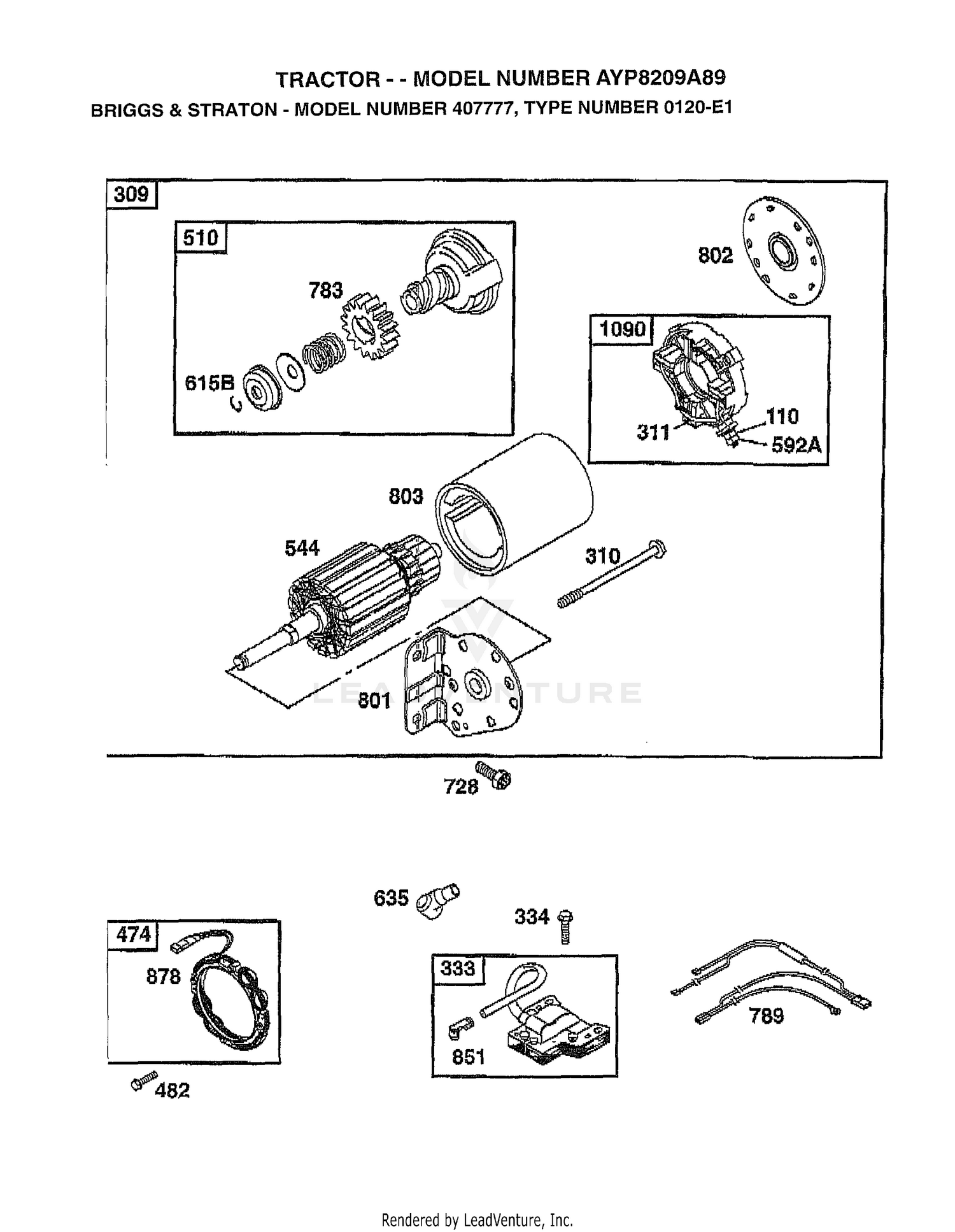 ENGINE BRIGGS AND STRATTON