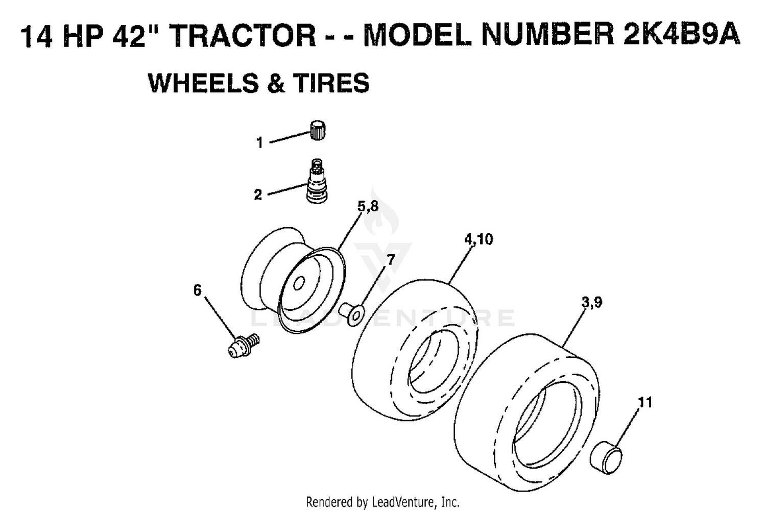 WHEELS/TIRES/14 HP 42"
