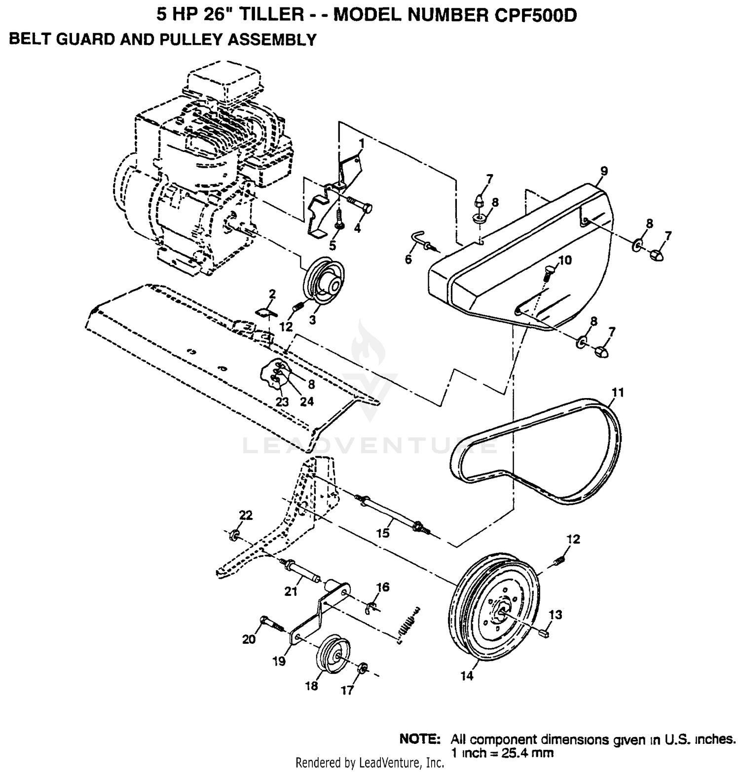 BELT GUARD AND PULLEY