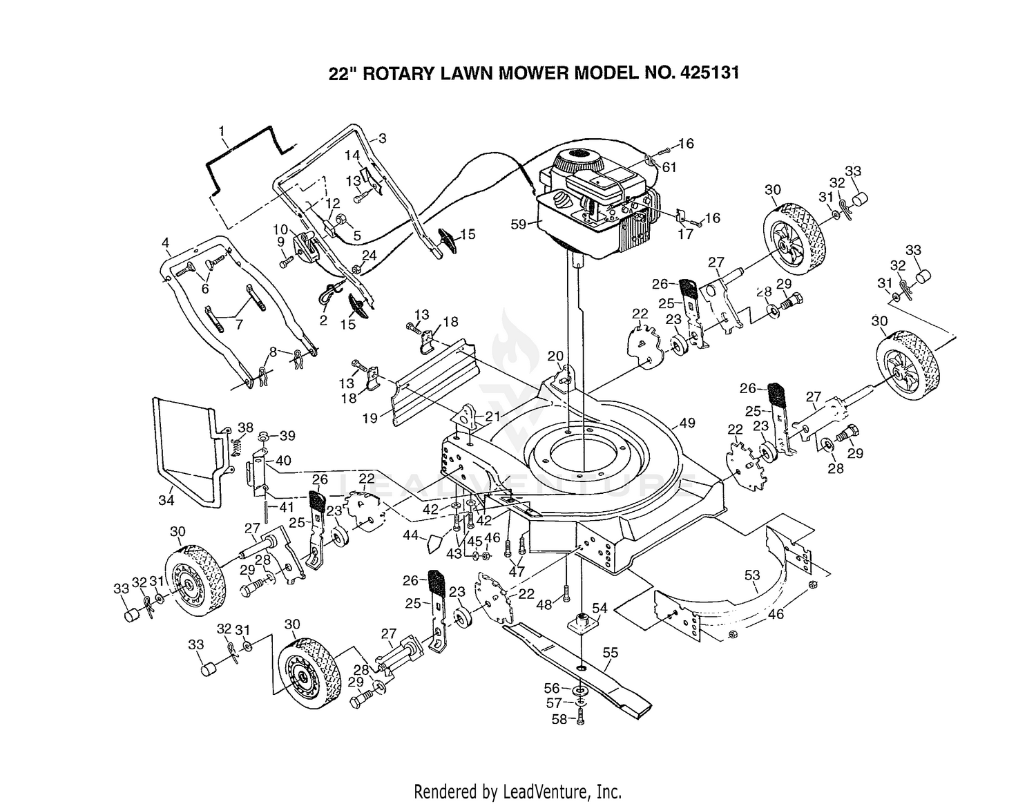 22" ROTARY LAWN MOWER
