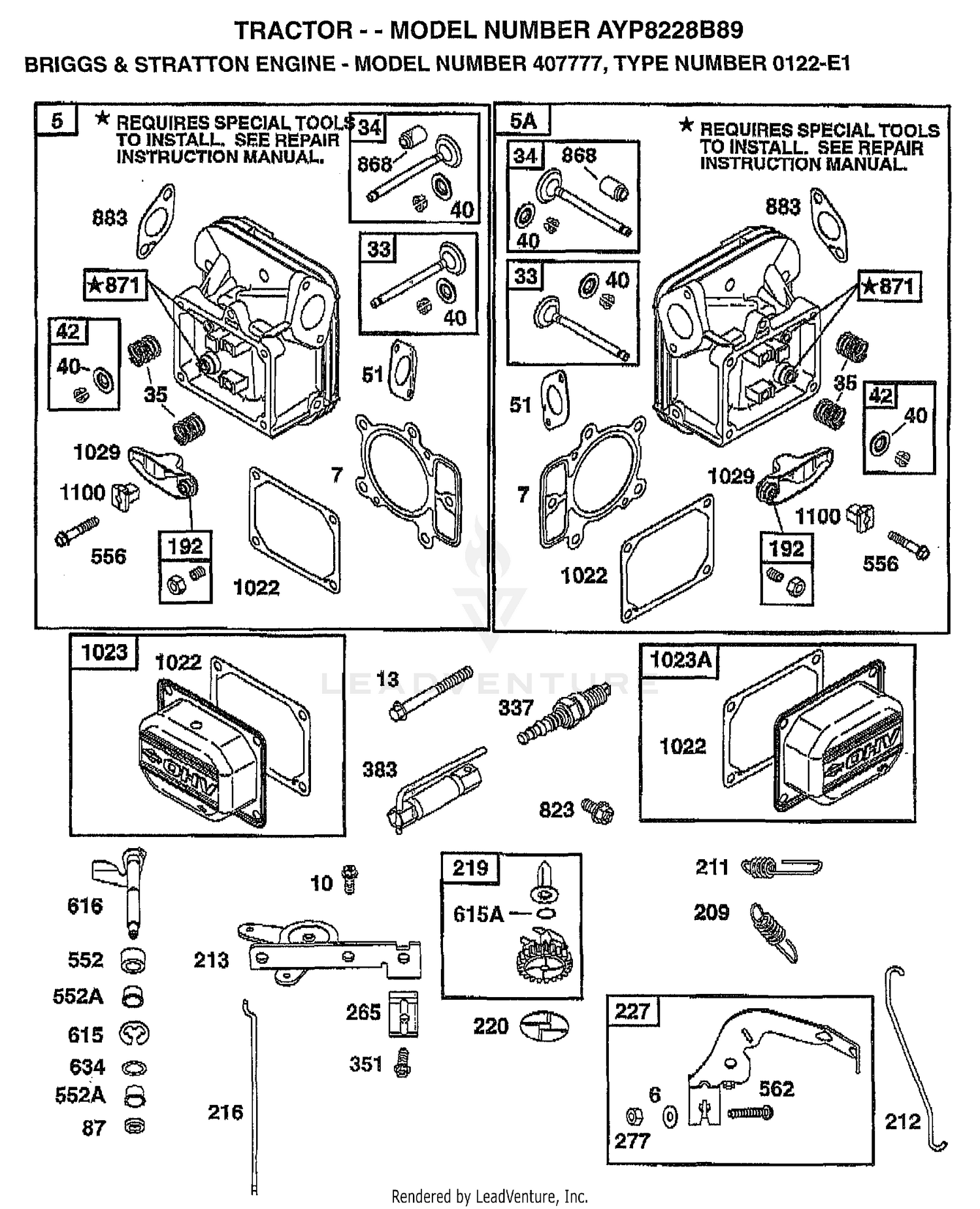 ENGINE BRIGGS AND STRATTON