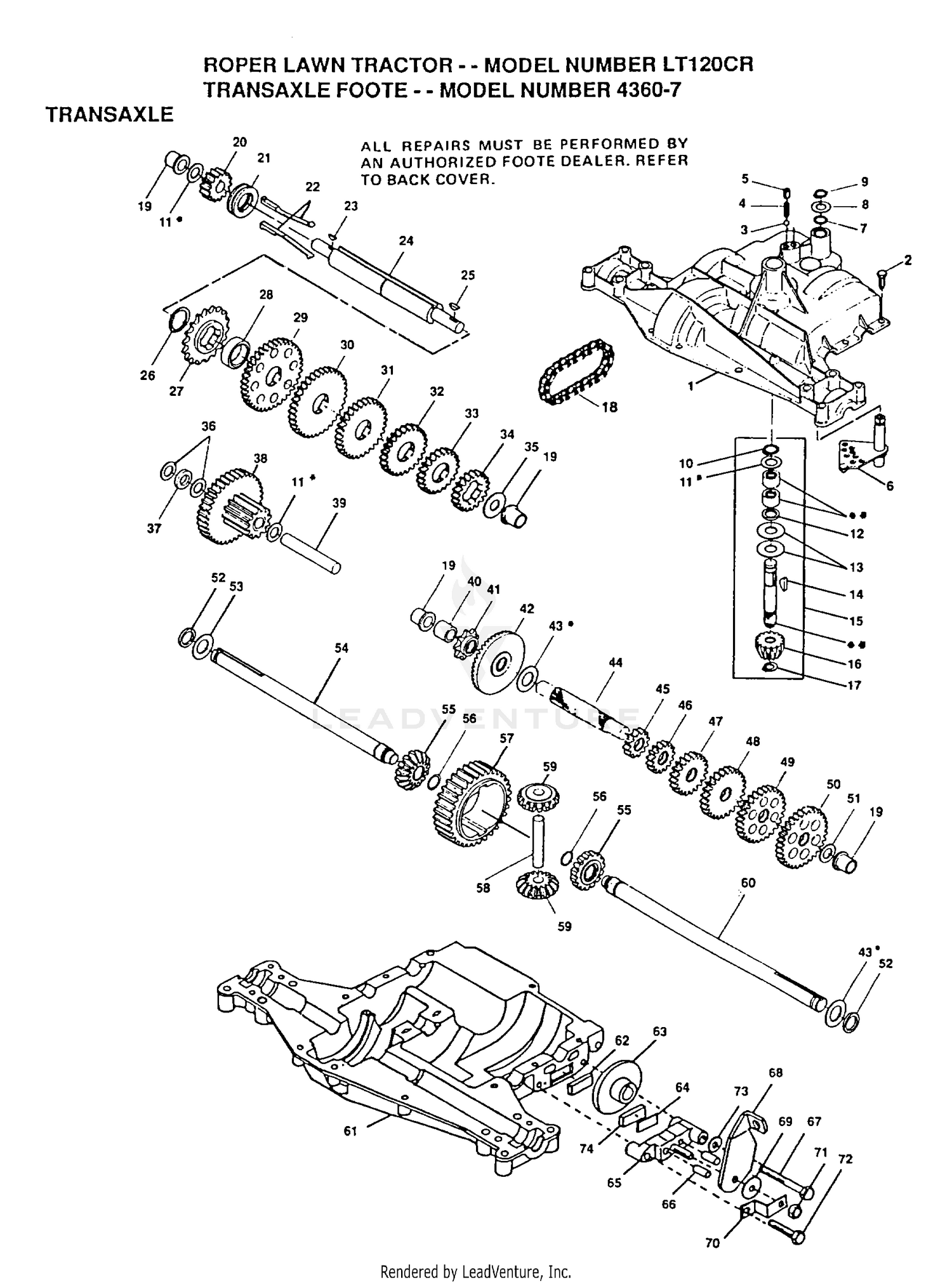TRANSAXLE P/N BREAKOUT