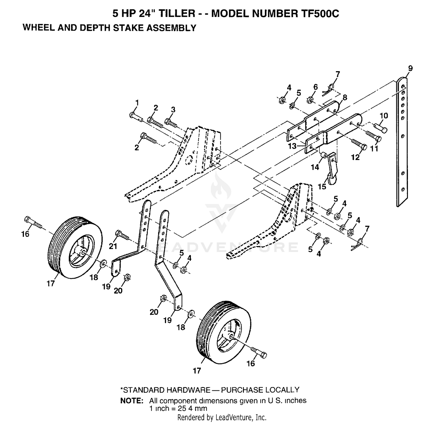 WHEEL, DEPTH STAKE ASSY
