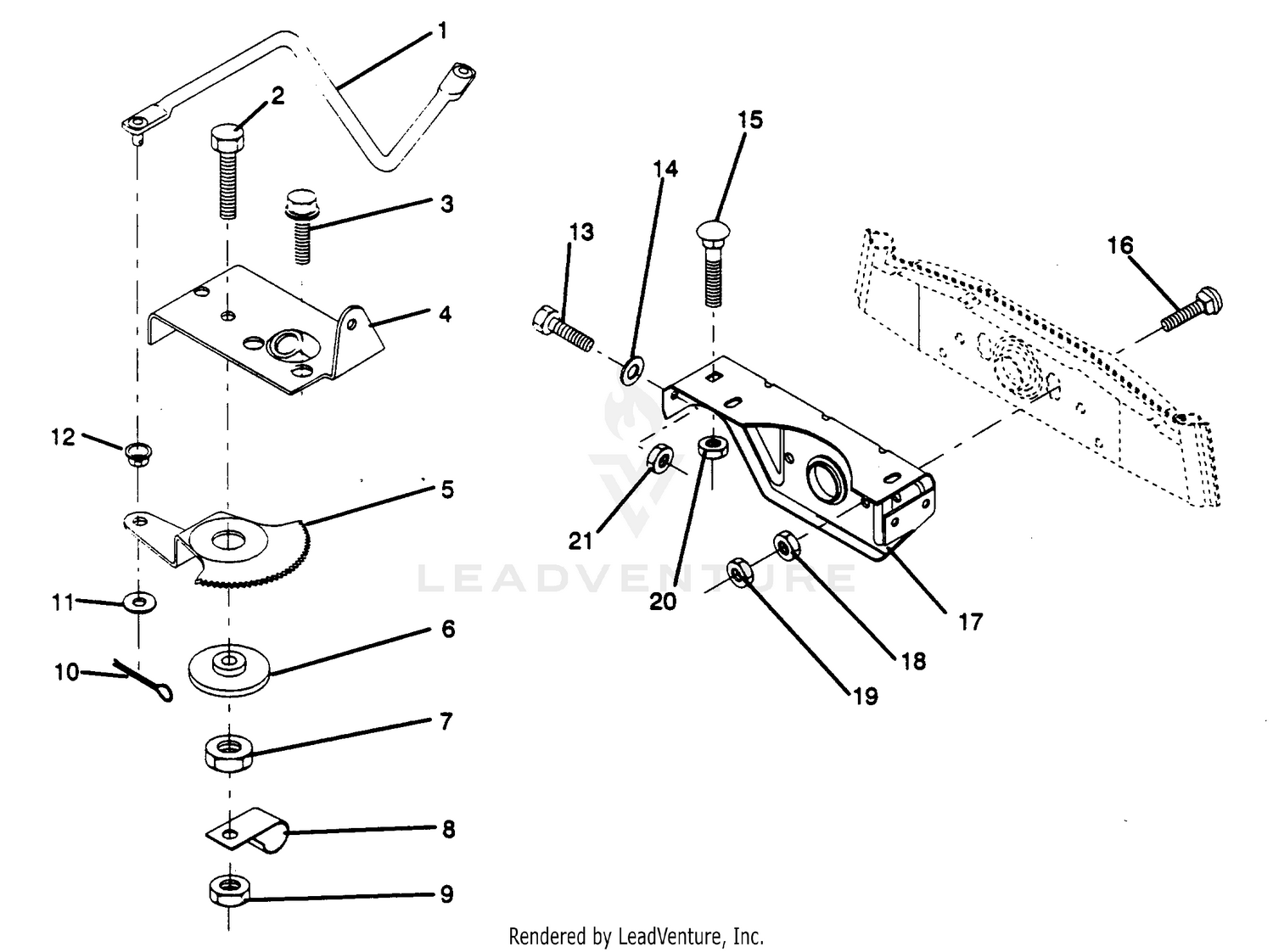SECTOR GEAR/AXLE SUPPORT