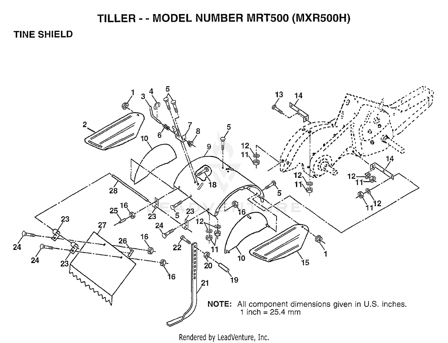 TILLER TINE SHIELD