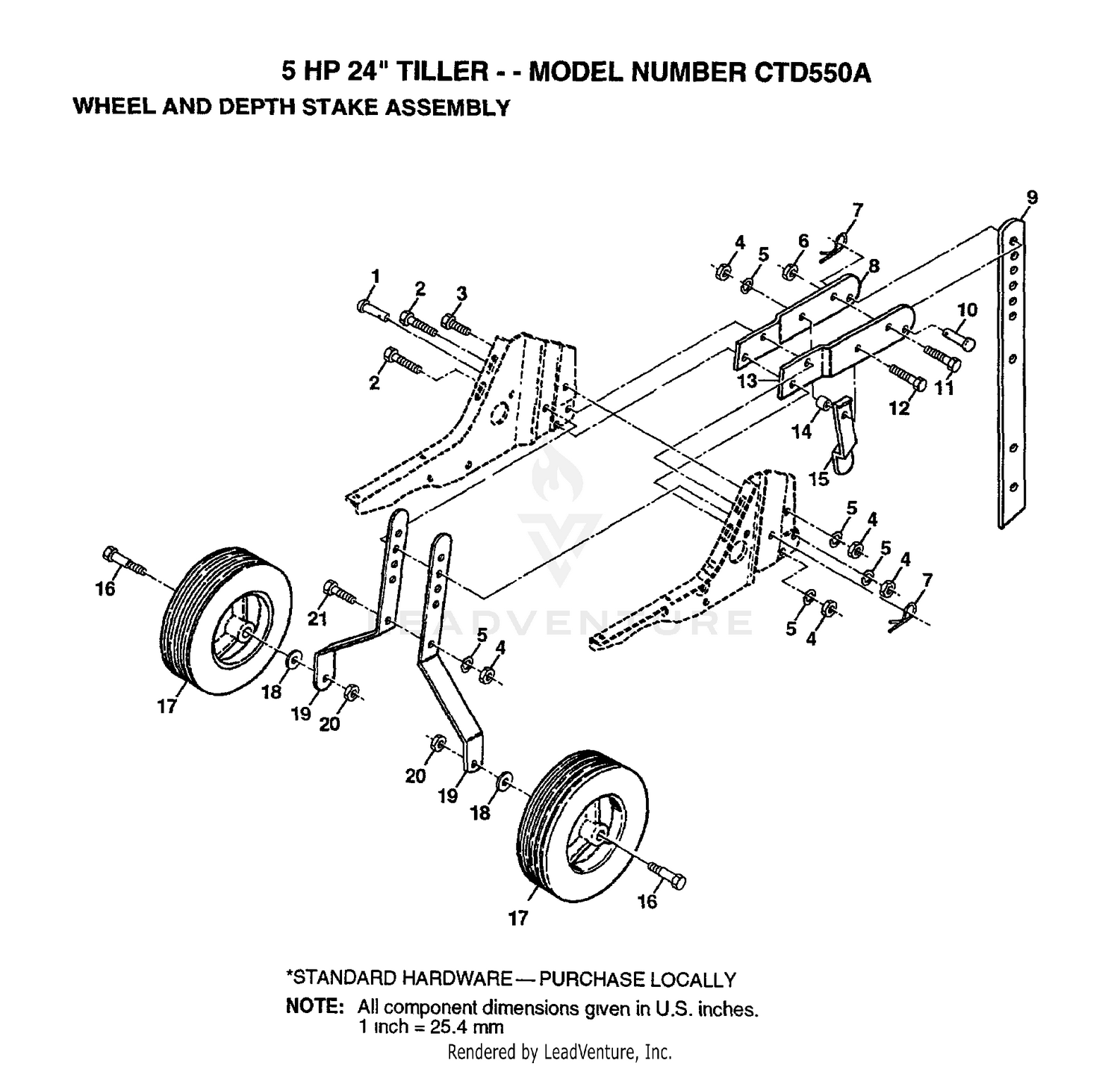 WHEEL, DEPTH STAKE ASSY