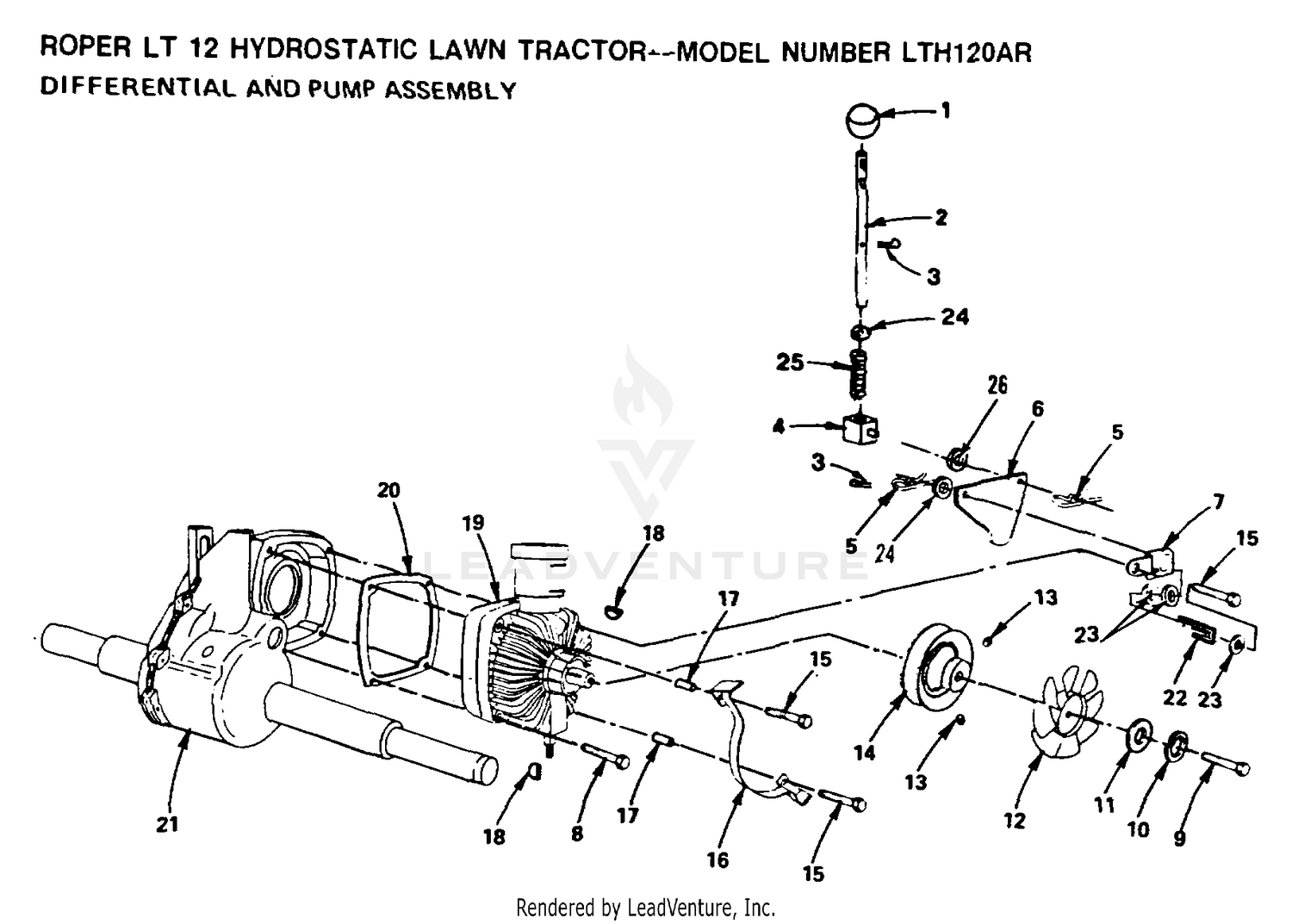 DIFFERENTIAL AND PUMP ASSY.