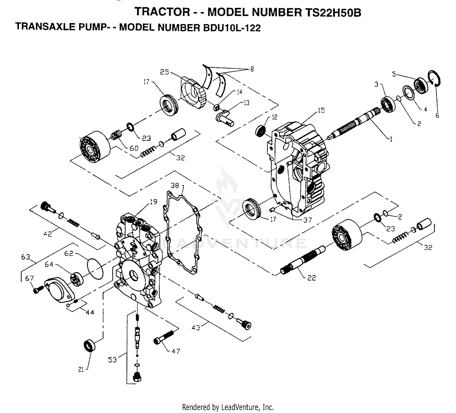 TRANSAXLE PUMP - BDU10L-122