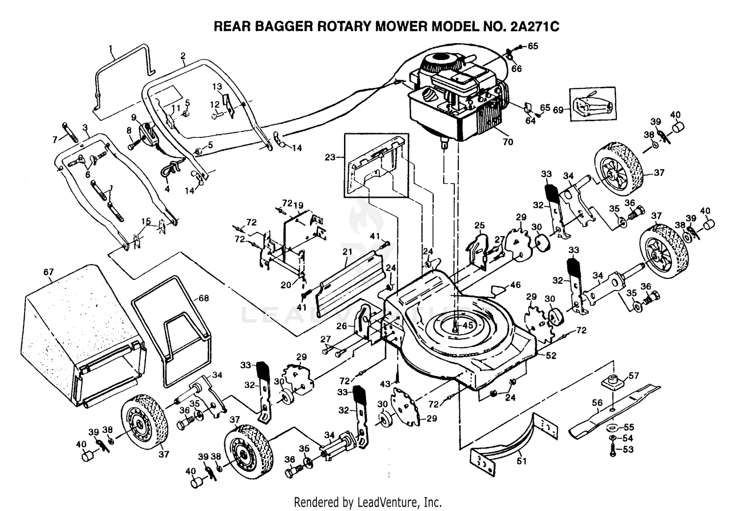 REAR BAGGER MOWER
