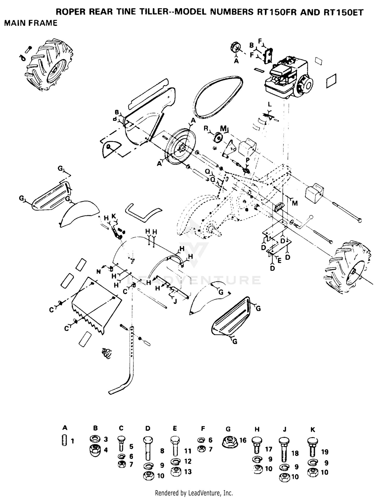 MAIN FRAME, NUTS, BOLTS