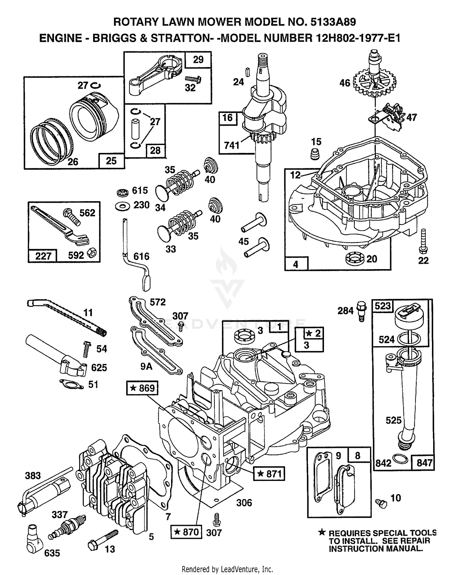 ENGINE BRIGGS AND STRATTON