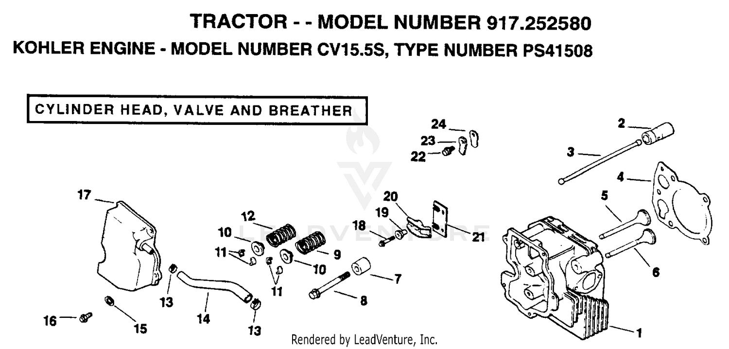 CYLINDER HEAD, VALVE AND BREATHER