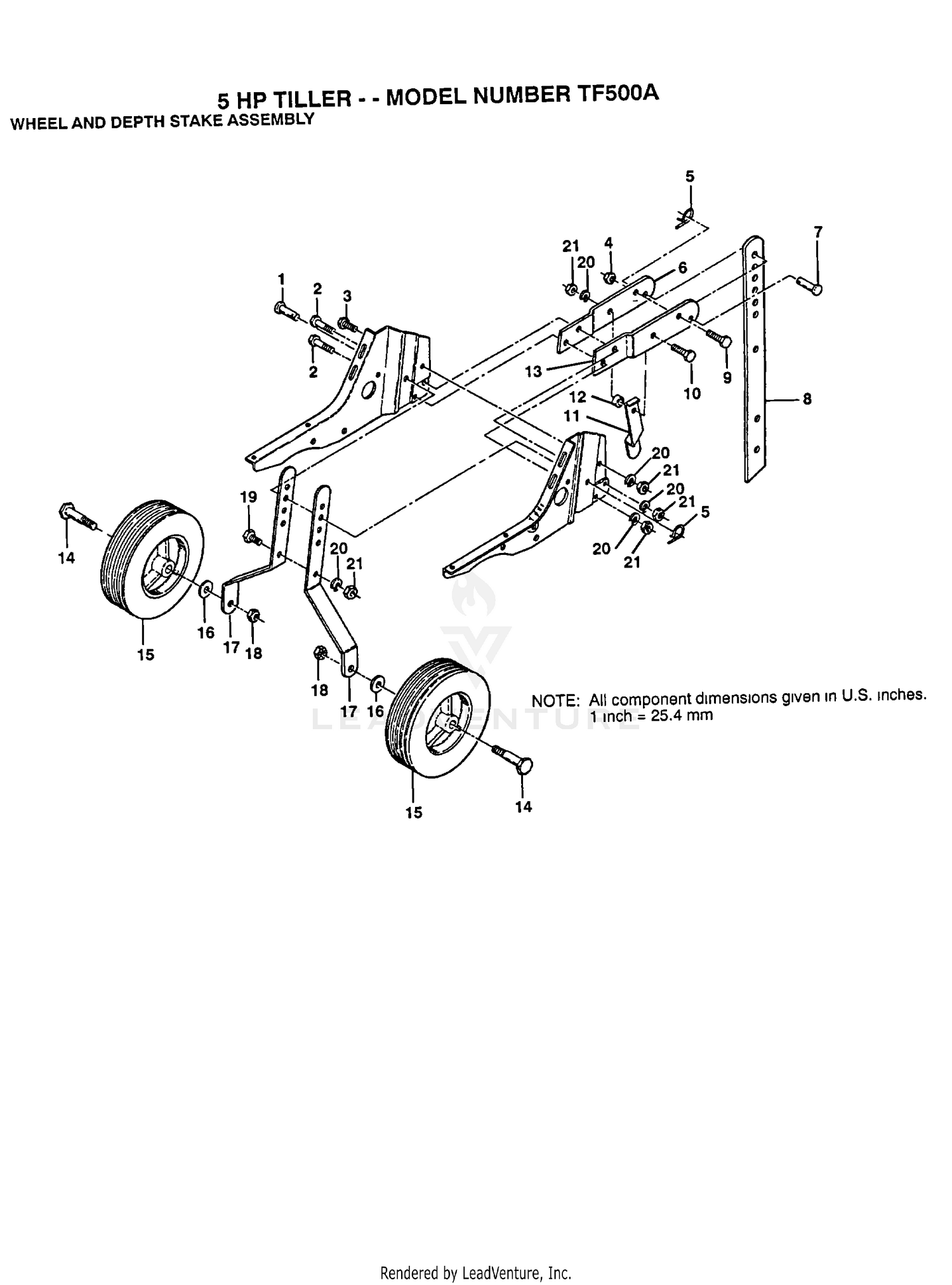 WHEEL, DEPTH STAKE ASSY