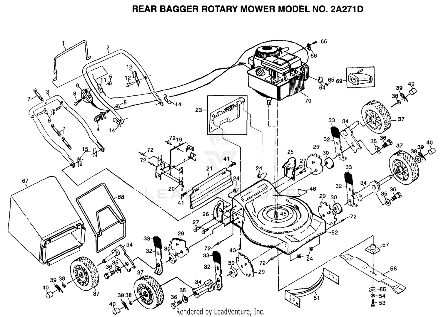 REAR BAGGER MOWER