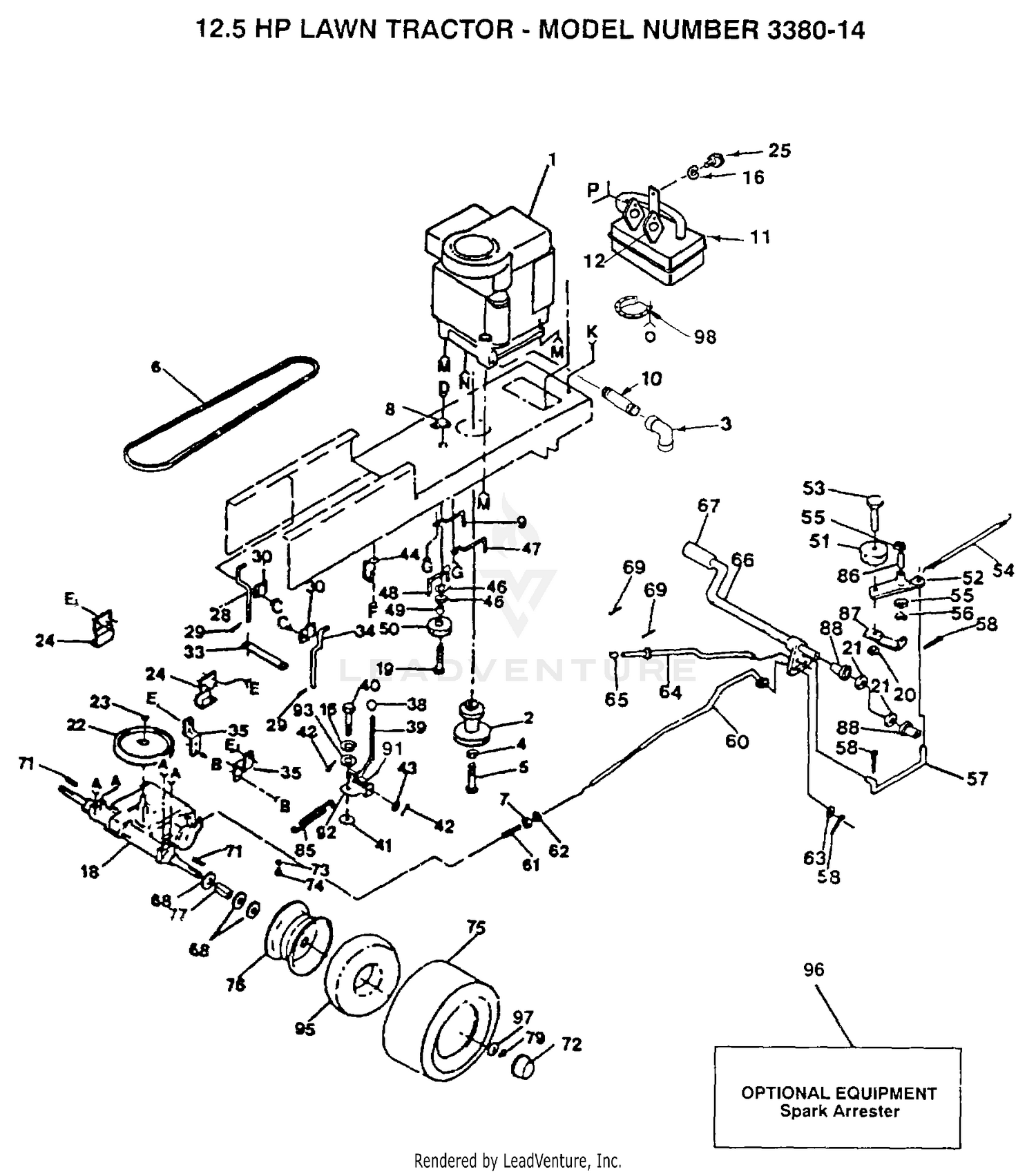 12.5HP LAWN TRACTOR