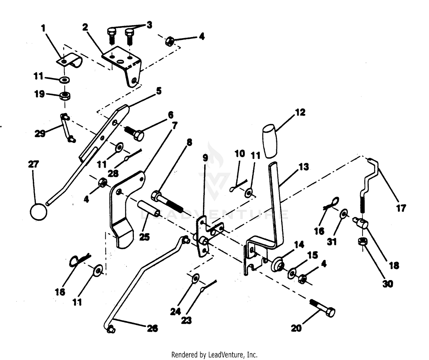 MOWER LIFT LEVER