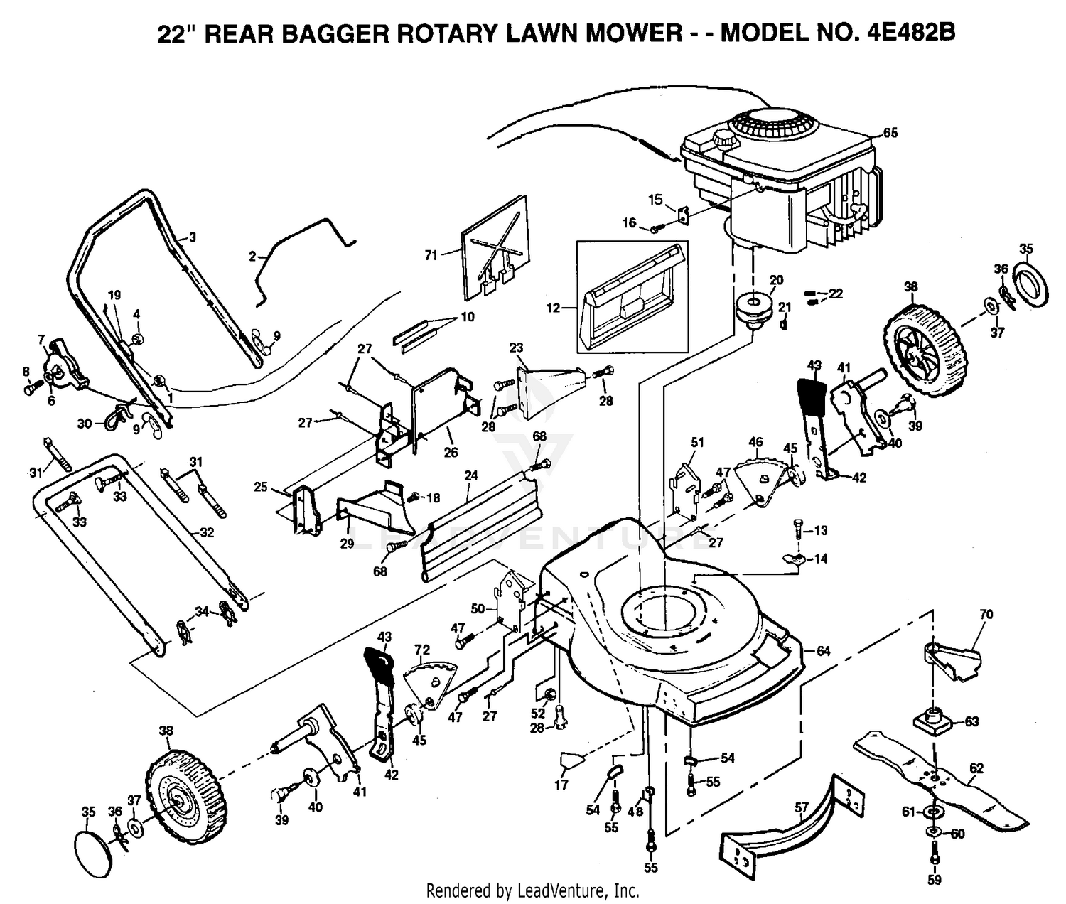 22" REAR BAGGER MOWER