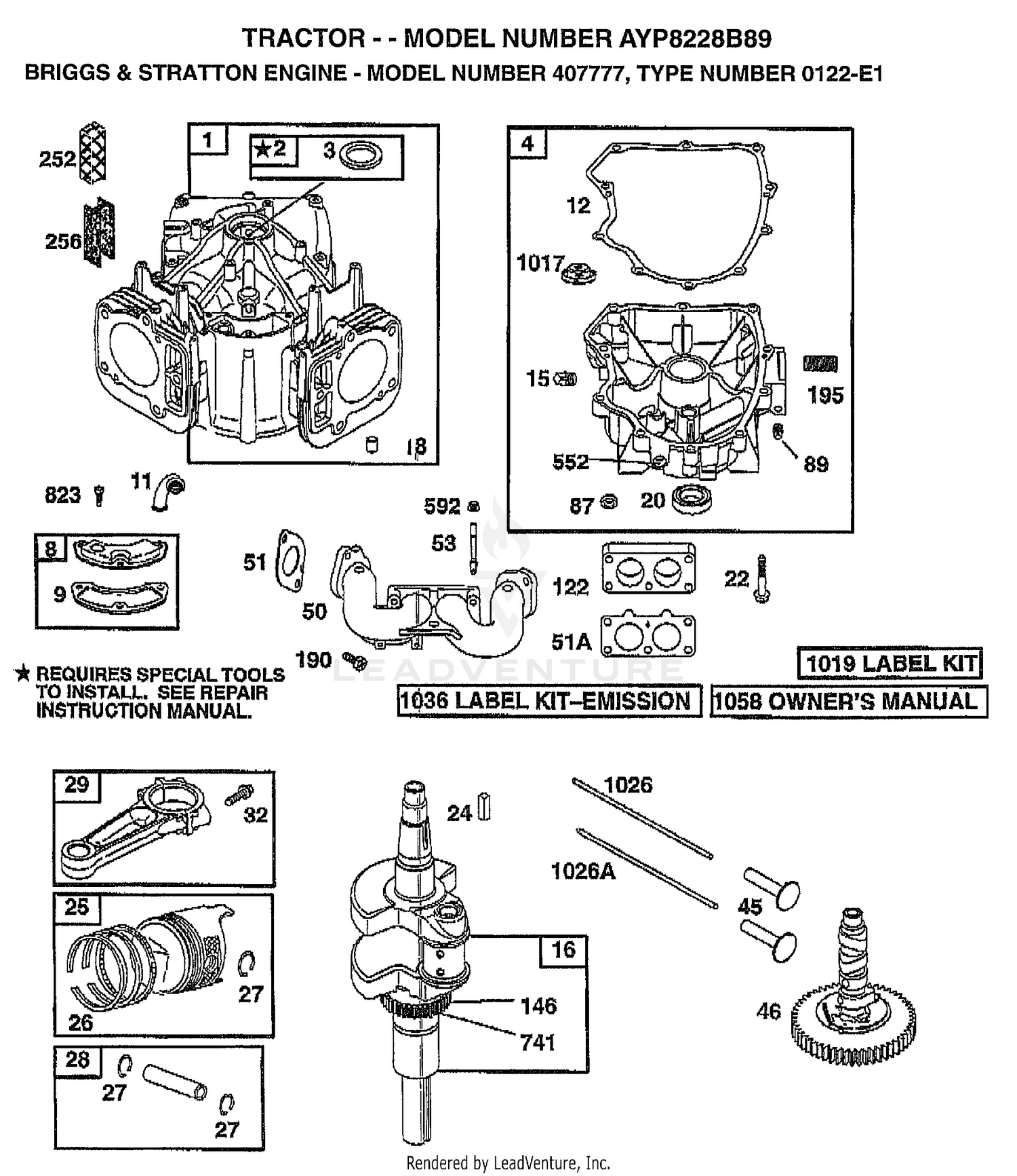 ENGINE BRIGGS AND STRATTON