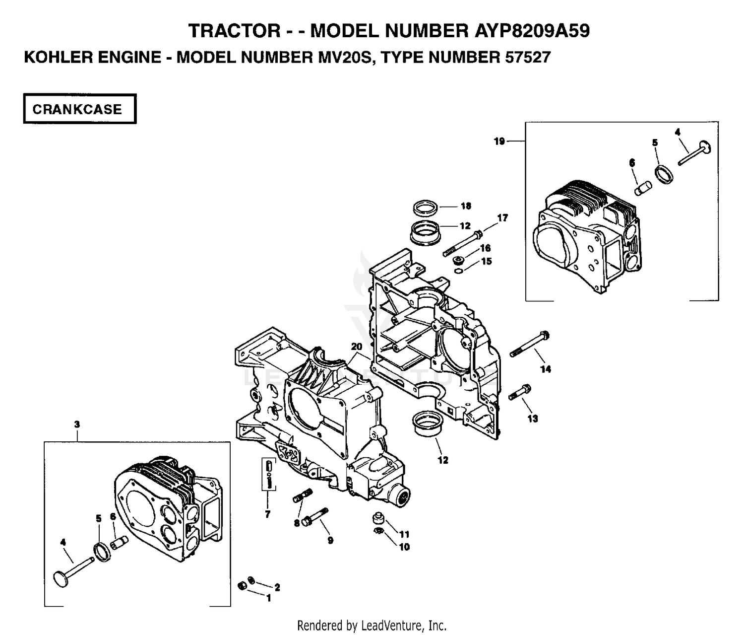 KOHLER ENGINE - CRANKCASE