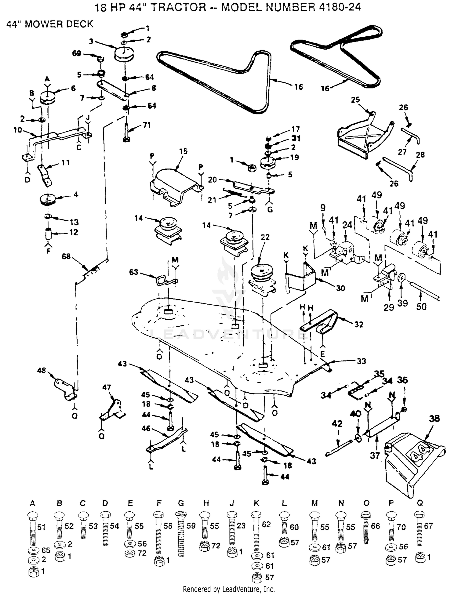 44" MOWER DECK