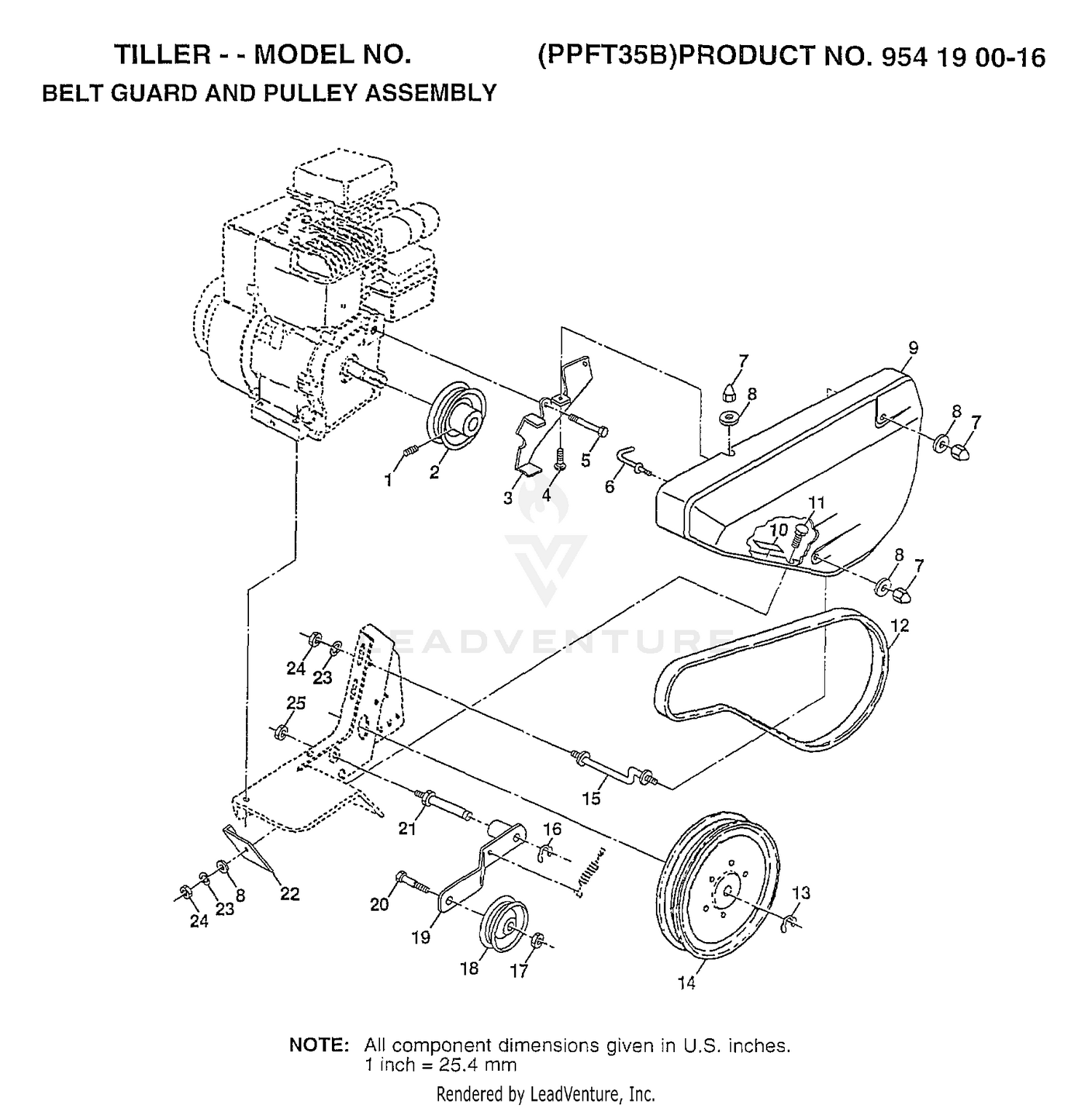 BELT GUARD AND PULLEY ASSEMBLY