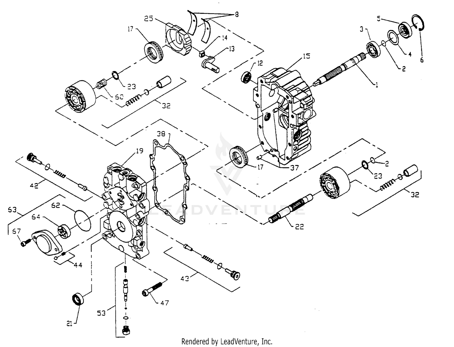 TRANSAXLE PUMP MODEL NUMBER BDU-10L-118