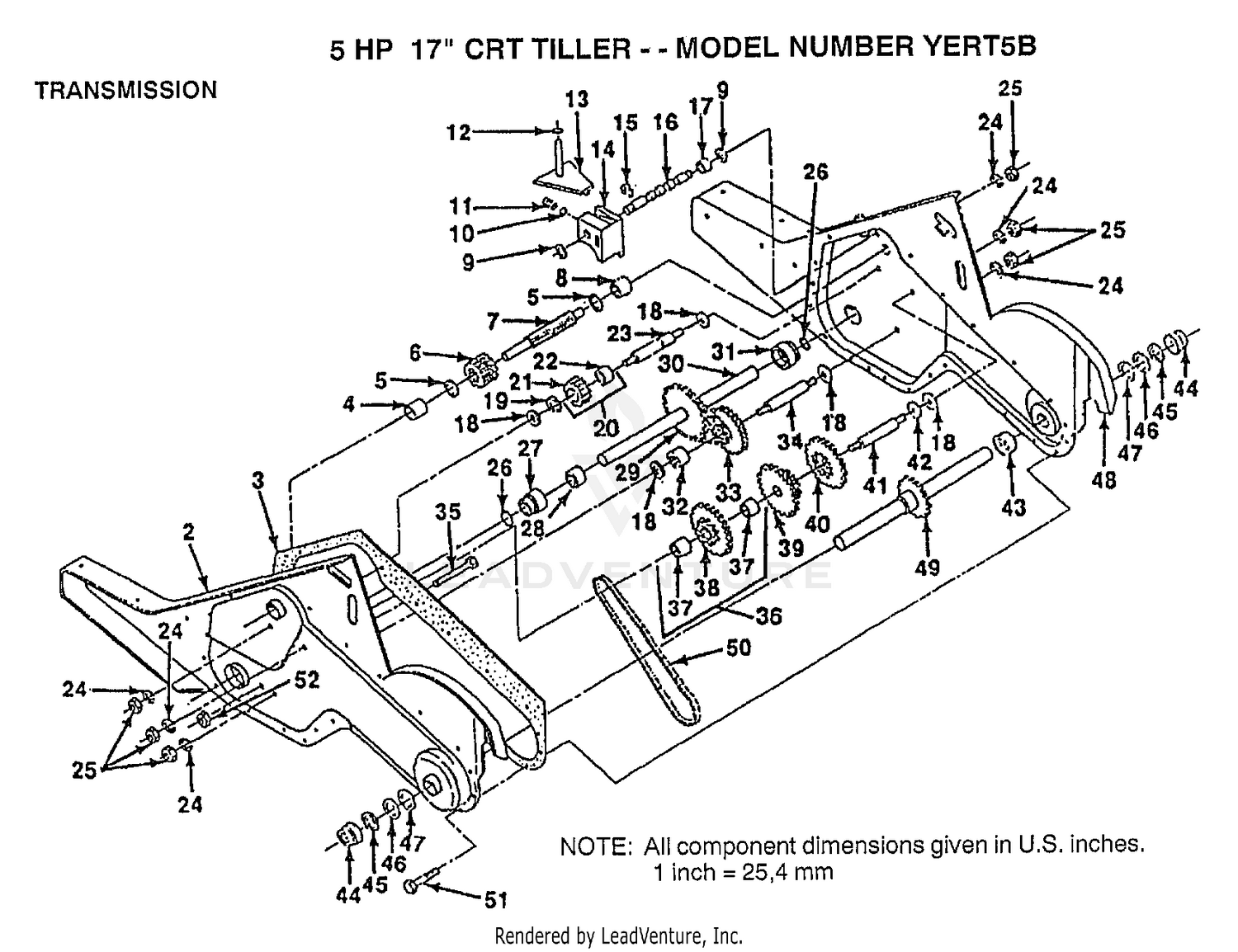TRANSMISSION/5 HP 17"